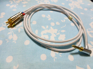 4.4mm5極 L字 SONY Walkman WM1ZM2 WM1AM WM1Z WM1A (抵抗入) → RCA×2 据え置き ライン入力 155cm 長め MOGAMI 2799 ZX707 ZX507 ZX300