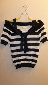 ★CECIL Mc BEE★ Ladies Striped Tops セシルマクビーレディースストライプトップス　サイズM　　USED IN JAPAN　しましま