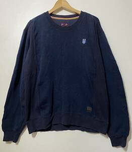 ★ Paul Smith LOUNGEWEAR スウェット トレーナー プルオーバー ネイビー 紺色 M コットン アクリル混紡 ワンポイント刺繍