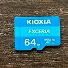 【ほぼ未使用】KIOXIA(キオクシア) ／microSD 64GB／KLMEA064G／国内正規品／100MB／UHS-I、UHSスピードクラス1、SDスピードクラス10