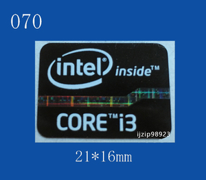 即決070【 intel Core i3 】エンブレムシール追加同梱発送OK■ 条件付き送料無料 未使用