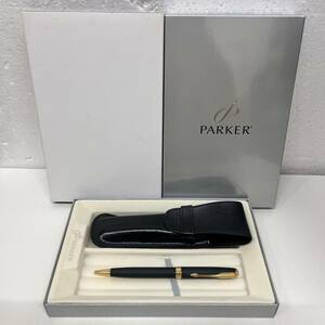 【C-24847】PARKER パーカー ツイスト式 ボールペン 筆記用具 文房具 ステーショナリー メンズ ブラック系×ゴールド系 保管品