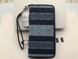 コーチ COACH 長財布 財布 シグネチャー アコーディオンラウンドジップウォレット新品 未使用 贈り物v105C C8313