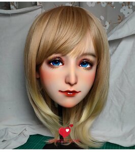 【着ぐるみ】着ぐるみマスク KIGURUMI変身 二次元美少女 仮装 ハーフマスク ヘッドロリータ人形 眼球付き TKN14-B