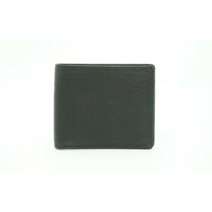 財布　ディアスキン　鹿革　二つ折り財布　高級　日本製　ブラック