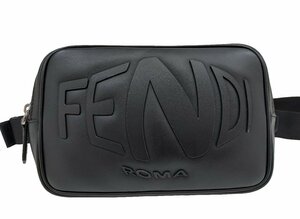 未使用品！FENDI【フェンディ】7VA526 フィッシュアイ ロゴ レザー ボディバッグ ショルダーバッグ （4430）