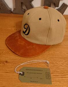 THE H.W.DOG&CO. ザエイチダブルドッグ 2 TONE LEATHER COTTON CAP - Beige D-00796 価格14,850円 キャップ 花見