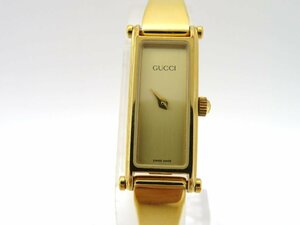 1円◆稼働◆ グッチ 1500 ゴールド クオーツ レディース 腕時計 M39201