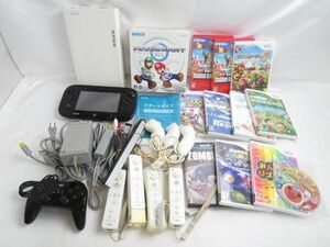 【同梱可】中古品 ゲーム Wii U 本体 WUP-001 ホワイト 8GB 動作品 ソフト ゾンビU 等 グッズセット