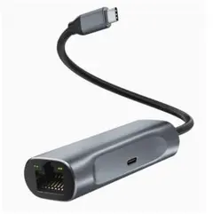 USB-C LAN変換アダプター 100W PD充電+RJ45 1Gbps