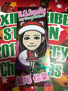 E.G.family E-girls Flower 鷲尾伶菜 クリスマス 千社札ステッカー