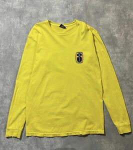 1円スタート stussy ステューシー sロゴ ビックシルエット スケート ロンT 長袖 長袖Tシャツ pigmentdye オールド ビンテージ