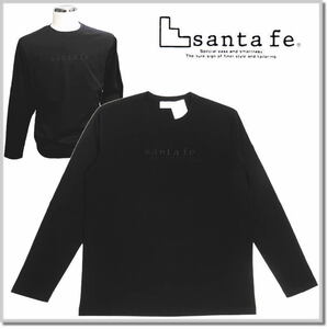 サンタフェ santa fe コットンスムースロングTシャツ 85401-18(BLACK)-52(XXL) ロゴTee ロンT カットソー