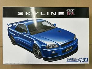 【未開封品】青島文化教材社 1/24 ザ☆モデルカー No.08 ニッサン BNR34 スカイラインGT-R V-specⅡ 