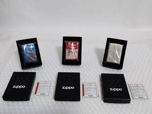 未着火品+限定品　Zippo　新世紀エヴァンゲリオン　綾波レイ Type-BLUE 2007 & Type-REI 2007　&　惣流・アスカ・ラングレー Type-RED 2008