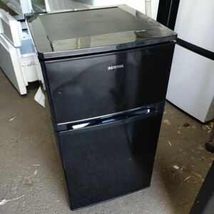 【店頭渡し推奨】アイリスオーヤマ　ノンフロン冷凍冷蔵庫　NRSD-8A-B 2020年製　81L ブラック 2ドア 冷凍冷蔵庫 中古　現状渡し
