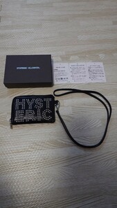 ヒステリックグラマー　HYSTERIC GLAMOUR　コインケース　財布　ウォレットコード　黒　ブラック　送料無料