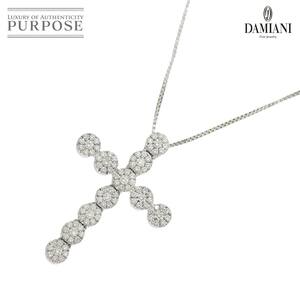 ダミアーニ DAMIANI クリスタル クロス ダイヤ ネックレス 43cm K18 WG ホワイトゴールド 750 Diamond Necklace 90218172