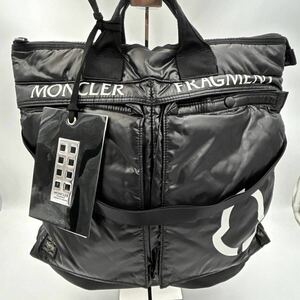 1円 未使用品 本物 MONCLER モンクレール ポーター フラグメント 藤原ヒロシ 2WAY ショルダーバッグ ハンドバッグ ナイロンブラック