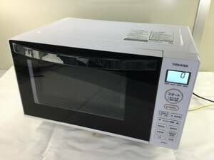 【171】TOSHIBA 東芝 電子レンジ ER-WS17 2021年製 フラットタイプ ホワイト 50/60HZ 中古品