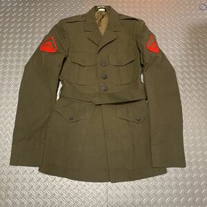 米軍 USMC ナポレオンジャケット 制服 軍用 軍物 軍モノ ミリタリー サイズ 37-L OD コスプレ サバゲー アメリカ 古着