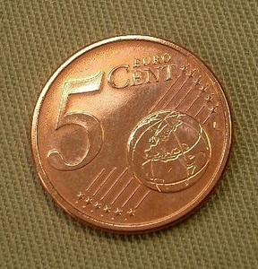 ユーロ硬貨 　５セント 　(２０１０年）ドイツ（Germany)発行