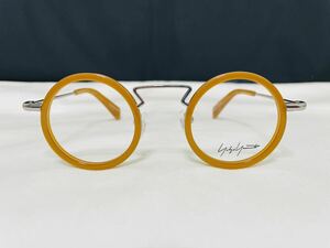 Yohji Yamamoto ヨウジ ヤマモト メガネフレーム YY1003 125 未使用 美品 伊達眼鏡 丸メガネ ブラウン シルバー