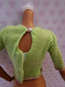 2001 Barbie Kennel Care Green Poodle Shirt w/ Flowers - Fits Made to Move Dolls 海外 即決