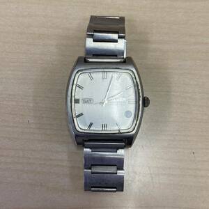 【T0326】 CITIZEN シチズン 腕時計 スクエア カスタム 自動巻き 手巻き 不動品 カレンダー 4-521668Y キズあり 汚れあり