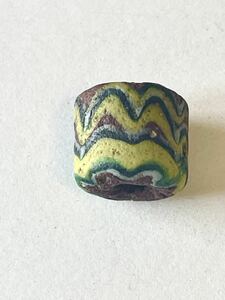 Glass Mosaic bead Excavated in Europe c.1th-6th century h1.5cm F