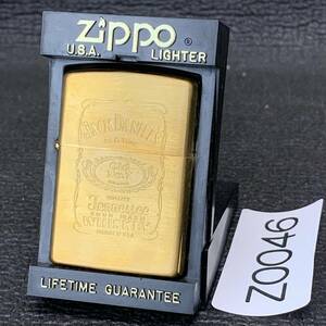 1000円スタート ZIPPO 未使用 Solid Brass JACK DANIEL