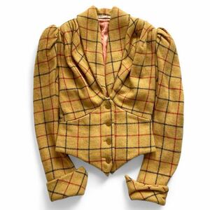 激レア 90s vivienne westwood ヴィヴィアンウエストウッド ジャケット 変形 オーブ Harris tweed ハリスツイード ヴィンテージ vintage 