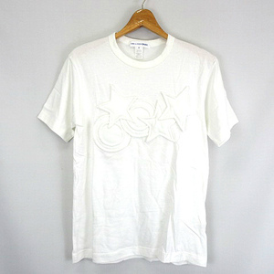 コムデギャルソンシャツ COMME des GARCONS SHIRT 後付デザイン コットン 半袖 Tシャツ カットソー S23113 黒 ブラック M メンズ