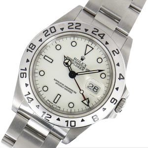 ロレックス ROLEX エクスプローラー2 白文字盤 X番 16570 SS 腕時計 メンズ 中古