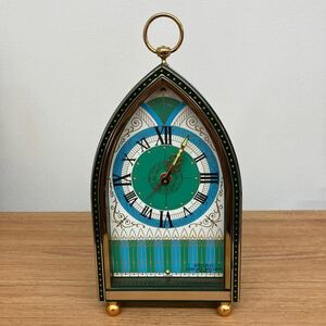  動作品 SEIKO セイコー CORONA MELODIA ゼンマイ式 置き時計 オルゴール付 『荒城の月』昭和レトロ アンティーク 当時物