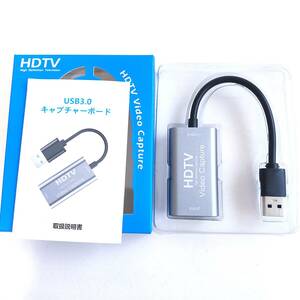 「一円スタート」USB3.0 キャプチャーボード 4K@30Hz HDMIビデオ信号入力、1080p HDMI出力に対応「1円」AKI01_2631