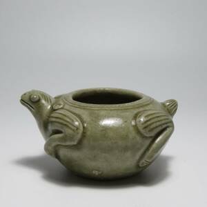 中国美術　西晋　越窯蛙型水盂　時代物