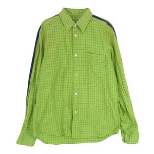 JUNYA WATANABE COMME des GARCONS MAN ジュンヤワタナベコムデギャルソンマン AD2006 WS-B015 サイドライン チェック 長袖 シャツ【中古】