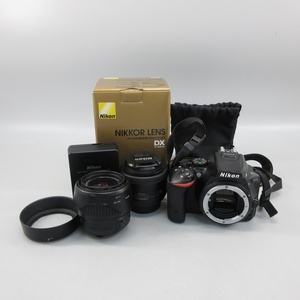 1円〜 Nikon D5500 AF-S DX NIKKOR 18-55mm F3.55.6G VR II・35mm F1.8G 計3点 通電/シャッター確認済 現状品 カメラ 122-2680596【O商品】