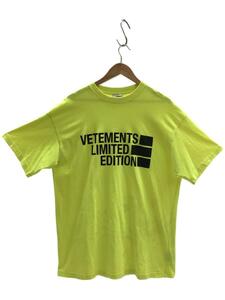 VETEMENTS◆Tシャツ/S/コットン/イエロ-/無地/UE51TR810Y