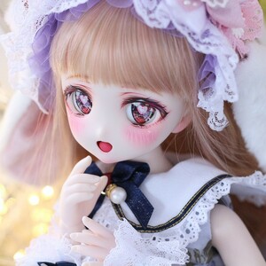 【シンティランテ】DDH-27 カスタムヘッド開口 セミホワイト+碁石アイ2種　MDD ドール 