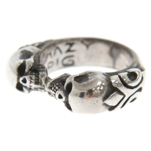 CRAZY PIG クレイジーピッグ TWO SKULL TUDOR RING トゥー スカル チューダー リング シルバー #586