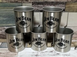 未使用 JIM BEAM ステンレスマグカップ ５個セット カップ ジムビーム　キャンプソロキャン