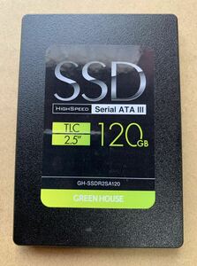 【使用時間382時間】GREEN HOUSE 120GB GH-SSDR2SA120 2.5 SATA SSD 24