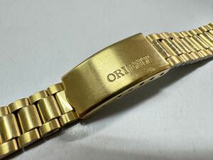 オリエント ORIENT ステンレスベルト 型番 ZA23V 14mm ゴールド stainless steel bracelet GOLD バックル ３連 金属ベルト 腕時計 はh-4