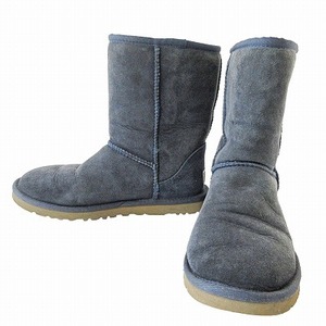 アグ UGG 5825 CLASSIC SHORT クラシックショート ムートンブーツ ネイビー 紺 6 23cm 0220 レディース