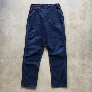 【BLUE BELL】ラングラー ブルーベル デニムランチパンツ/USA製 size18 グリッパージップ ヴィンテージ 50s60s