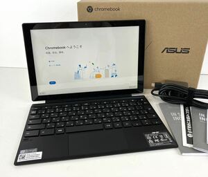 【SR299】 通電OK ASUSエイスースChromeBook クロームブック CM3000DV 4GB 128GB 10.5インチ タッチパネル 日本語キーボード ブラック 箱付