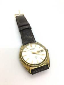  【120円】 SEIKO セイコー 腕時計 5606-7000 ロードマチック 23石 白文字盤 汚れあり 稼働品