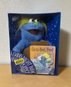 A GOOD NIGHT BOOK & MUPPET PUPPET マペット ジムヘンソン マペット放送局 ぬいぐるみ 手人形 絵本 未使用 アメリカン雑貨 USA 洋書 レア